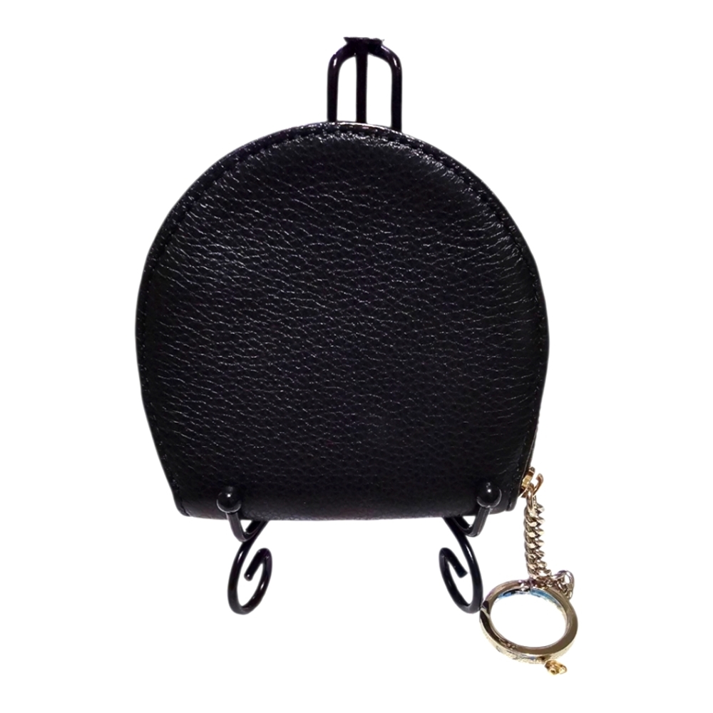 Kate Spade Black Leather Coin Pouch with Key Ring - Picture 2 of 7
